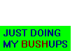 Just doing my BUSHups